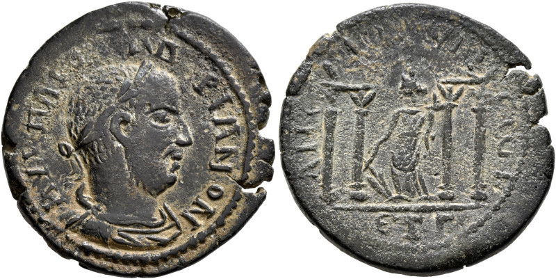 CILICIA. Anemurium. Valerian I, 253-260. Tetrassarion (Bronze, 26 mm, 9.06 g, 6 ...