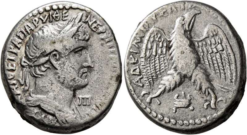 CILICIA. Mopsouestia-Mopsos. Hadrian, 117-138. Tetradrachm (Silver, 26 mm, 13.28...