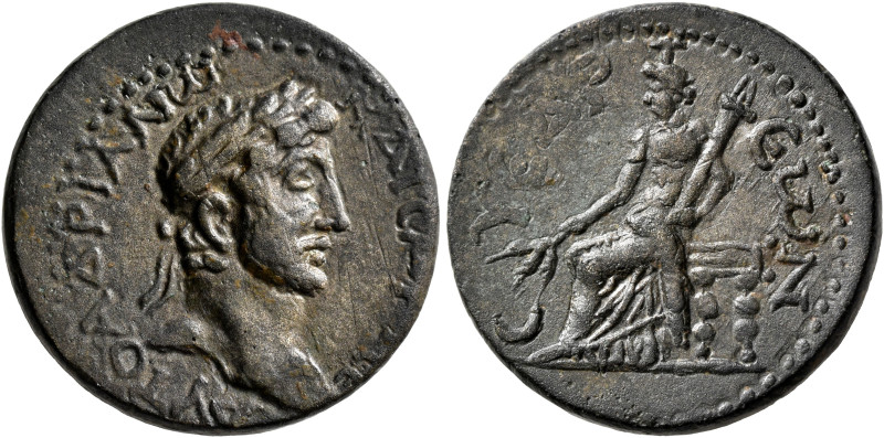 CILICIA. Syedra. Hadrian, 117-138. Diassarion (Bronze, 23 mm, 7.31 g, 6 h). ΑΥΤΟ...