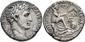 SYRIA, Seleucis and Pieria. Antioch. Augustus, 27 BC-AD 14. Tetradrachm (Silver, 26 mm, 14.59 g, 12 h), RY 36 and CY 54 = 6 AD. ΚΑΙΣΑΡ[ΟΣ ΣΕΒΑ]ΣΤΟΥ La...