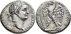 SYRIA, Seleucis and Pieria. Antioch. Vespasian, 69-79. Tetradrachm (Silver, 25 mm, 15.36 g, 12 h), RY 3 = 70/1. ΑΥΤΟΚΡΑ ΟΥЄCΠΑCΙΑΝΟC ΚΑΙCΑΡ CЄΒΑCΤΟC L...