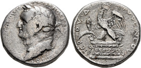 SYRIA, Seleucis and Pieria. Antioch. Vespasian, 69-79. Tetradrachm (Silver, 23 mm, 14.64 g, 12 h), RY 4 = 71/2. [ΑΥΤΟΚΡΑΤ]ΩΡ ΟΥЄϹΠΑϹΙΑΝΟϹ [ΚΑΙϹΑΡ ϹЄΒΑ...