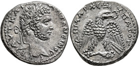 SYRIA, Seleucis and Pieria. Antioch. Caracalla, 198-217. Tetradrachm (Silver, 25 mm, 11.79 g, 1 h), 208-211. AYT•KAI• ANTΩNЄINOC•CЄB• Laureate head of...
