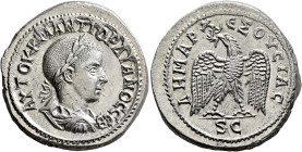 SYRIA, Seleucis and Pieria. Antioch. Gordian III, 238-244. Tetradrachm (Billon, 28 mm, 14.46 g, 12 h), Issue I, 238-240. AYTOK K M ANT ΓOPΔIANOC CЄB L...