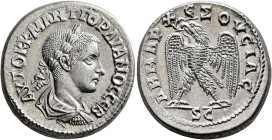 SYRIA, Seleucis and Pieria. Antioch. Gordian III, 238-244. Tetradrachm (Billon, 30 mm, 12.44 g, 6 h), Issue I, 238-240. AYTOK K M ANT ΓOPΔIANOC CЄB La...