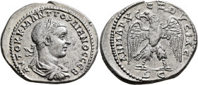 SYRIA, Seleucis and Pieria. Antioch. Gordian III, 238-244. Tetradrachm (Billon, 29 mm, 11.65 g, 1 h), Issue I, 238-240. AYTOK K M ANT ΓOPΔIANOC CЄB La...