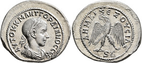 SYRIA, Seleucis and Pieria. Antioch. Gordian III, 238-244. Tetradrachm (Billon, 30 mm, 12.70 g, 12 h), Issue I, 238-240. AYTOK K M ANT ΓOPΔIANOC CЄB L...