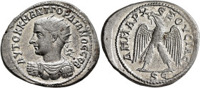 SYRIA, Seleucis and Pieria. Antioch. Gordian III, 238-244. Tetradrachm (Billon, 30 mm, 12.62 g, 6 h), Issue I, 238-240. AYTOK K M ANT ΓOPΔIANOC CЄB Ra...