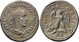 SYRIA, Seleucis and Pieria. Antioch. Trajan Decius, 249-251. Tetradrachm (Billon, 28 mm, 12.62 g, 12 h). ΑΥΤ Κ Γ ΜЄ ΚΥ ΤΡΑΙΑΝΟC ΔЄΚΙΟC CЄΒ Laureate, d...