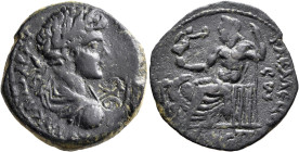 SYRIA, Seleucis and Pieria. Gabala. Caracalla, 198-217. Triassarion (Bronze, 26 mm, 9.84 g, 12 h). ΑΥ ΚΑΙ ΜΑΡ ΑΥ [ΑΝΤⲰΝΙΝΟC] Laureate, draped and cuir...