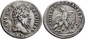 SYRIA, Seleucis and Pieria. Laodicea ad Mare. Septimius Severus, 193-211. Tetradrachm (Billon, 28 mm, 13.14 g, 12 h), 209-211. AYT•KAI•CЄOYHPOC•CЄ• La...