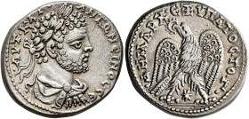 SYRIA, Seleucis and Pieria. Laodicea ad Mare. Caracalla, 198-217. Tetradrachm (Billon, 27 mm, 12.69 g, 12 h), 212-213. ΑΥΤ•ΚΑΙ•ΑΝΤΩΝЄΙΝΟC CЄ Laureate,...