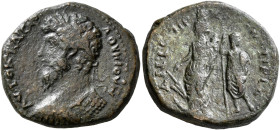 SYRIA, Decapolis. Gerasa. Lucius Verus, 161-169. AE (Bronze, 24 mm, 11.33 g, 12 h). ΑYΤΟΚ ΚΑΙСΑΡ ΛOYΚΙ OYΗ Laureate and cuirassed bust of Verus to lef...