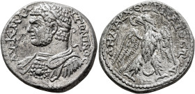 PHOENICIA. Aradus. Caracalla, 198-217. Tetradrachm (Billon, 27 mm, 13.93 g, 6 h), 215-217. ΑΥ•Κ•Μ•Α•ΑΝΤΩΝΙΝΟC Laureate and cuirassed bust of Caracalla...