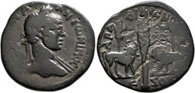 PHOENICIA. Aradus. Elagabalus, 218-222. Octassarion (Bronze, 29 mm, 14.43 g, 12 h), CY 477 = 218/9. [ΑΥΤ Κ Μ ΑΥ]Ρ ΑΝΤⲰΝΙΝΟϹ Laureate head of Elagabalu...