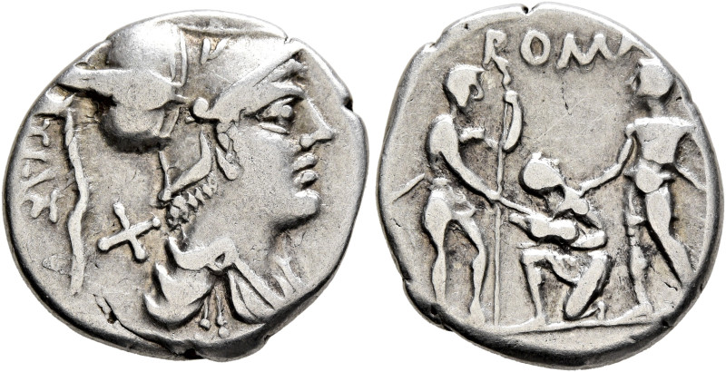 Ti. Veturius, 137 BC. Denarius (Silver, 20 mm, 3.92 g, 11 h), Rome. Draped bust ...