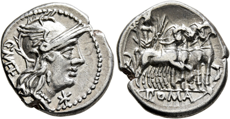Q. Caecilius Metellus, 130 BC. Denarius (Silver, 19.2 mm, 3.90 g, 1 h), Rome. Q•...