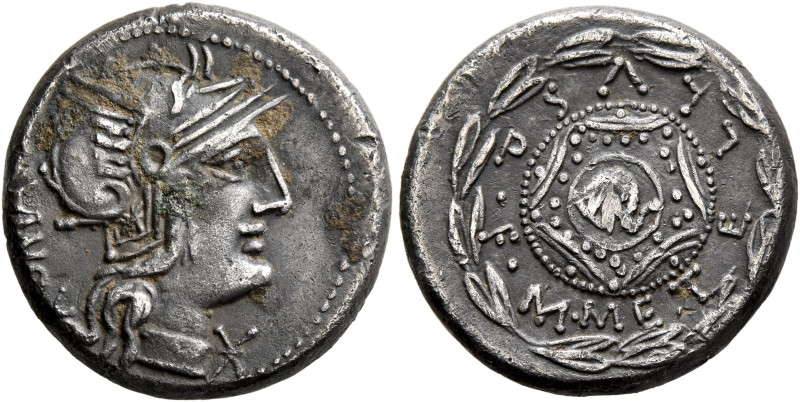M. Caecilius Q.f. Q.n. Metellus, 127 BC. Denarius (Silver, 18 mm, 4.14 g), Rome....