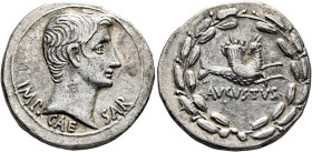 Augustus, 27 BC-AD 14. Cistophorus (Silver, 25 mm, 11.52 g, 12 h), Ephesus, circa 25-20 BC. IMP•CAESAR Bare head of Augustus to right. Rev. AVGVSTVS C...