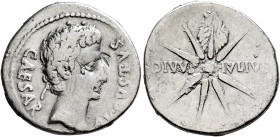 Augustus, 27 BC-AD 14. Denarius (Silver, 21 mm, 3.21 g, 11 h), uncertain mint in Spain (Colonia Patricia?), 19-18 BC. CAESAR AVGVSTVS Head of Augustus...