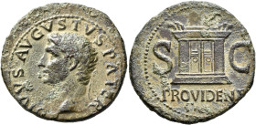 Divus Augustus, died AD 14. As (Copper, 29 mm, 10.67 g, 7 h), Rome, struck under Tiberius, circa 22/3-30. DIVVS AVGVSTVS PATER Radiate head of Divus A...