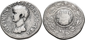 Nero, as Caesar, 50-54. Cistophorus (Silver, 25 mm, 11.00 g, 6 h), Pergamum (?), circa 50-51. NERONI•CLAVD•CAES•DRVSO•GERM Bare-headed and draped bust...