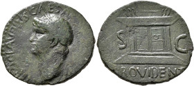 Nero, 54-68. As (Copper, 26 mm, 7.66 g, 1 h), uncertain Balkan mint (Perinthus?), circa 64-66. NERO CLAVDIVS CAESA[R AVG GERM P M TR P] Laureate head ...