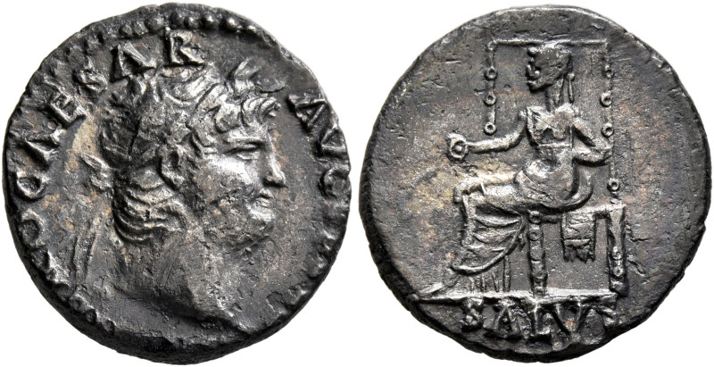 Nero, 54-68. Denarius (Silver, 17 mm, 2.98 g, 6 h), Rome, 66-67. IMP NERO CAESAR...