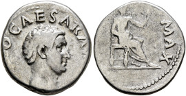 Otho, 69. Denarius (Silver, 17 mm, 3.25 g, 6 h), Rome. IMP OTHO CAESAR AVG TR P Bare head of Otho to right. Rev. [PONT] MAX Jupiter seated to right on...