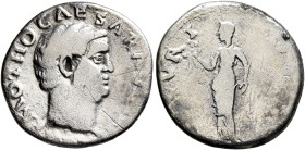 Otho, 69. Denarius (Silver, 18 mm, 3.01 g, 6 h), Rome. IMP OTHO CAESAR AV[G TR P] Bare head of Otho to right. Rev. SECVRI[TAS P R] Securitas standing ...