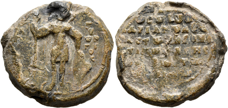 Adrianos Komnenos, grand domestikos of all the West, after 1087. Seal (Lead, 28 ...