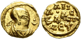 Aphilas, circa 310-325. 1/8 Chrysos (Gold, 8 mm, 0.34 g, 1 h). Draped bust of Aphilas to right, wearing tight-fitting head cloth and circular earring;...