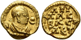 Aphilas, circa 310-325. 1/8 Chrysos (Gold, 8 mm, 0.35 g, 1 h). Draped bust of Aphilas to right, wearing tight-fitting head cloth and circular earring;...