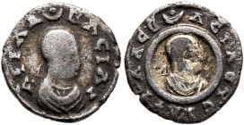 Aphilas, circa 310-325. Chrysargyros (Gilt Silver, 12 mm, 0.68 g, 1 h). ΑΦΙΛΑ - ΒΑCIΛI Draped bust of Aphilas to right, wearing tight-fitting head clo...