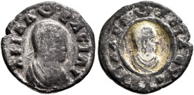 Aphilas, circa 310-325. Chrysargyros (Gilt Silver, 13 mm, 0.71 g, 12 h). ΑΦΙΛΑ - ΒΑCIΛI Draped bust of Aphilas to right, wearing tight-fitting head cl...