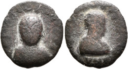 Aphilas, circa 310-325. Lepton (Bronze, 13 mm, 1.61 g, 12 h). [ΛΦΙΛΛC - BΛCIΛЄΥ-C] Draped bust of Aphilas facing, wearing tight-fitting head cloth; ab...
