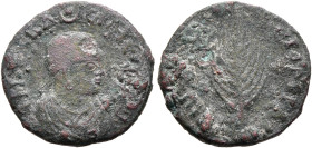Aphilas, circa 310-325. Lepton (Bronze, 17 mm, 1.90 g, 12 h). ΑΦΙΛΑC ΒΑ-CΙΛYЄ[C] (sic!) [Αξ]Ⲱ Draped bust of Aphilas to right, wearing tight-fitting h...