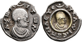 Ousanas I, circa 325-345. Chrysargyros (Gilt Silver, 12 mm, 0.61 g, 12 h). ΑξⲰΜ-ΙΤⲰN Draped bust of Ousanas I to right, wearing tight-fitting head clo...