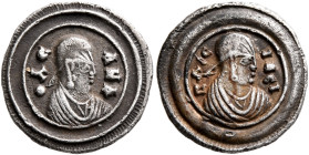 Ousanas I, circa 325-345. 3 Argyroi (Silver, 14 mm, 1.41 g, 12 h). OYC-ΑΝΑ Draped bust of Ousanas I to right, wearing tight-fitting head cloth and cir...