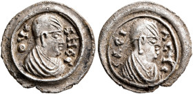 Ousanas I, circa 325-345. 3 Argyroi (Silver, 14 mm, 1.17 g, 12 h). OYC-ΑΝΑC Draped bust of Ousanas I to right, wearing tight-fitting head cloth and ci...