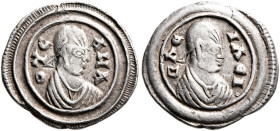 Ousanas I, circa 325-345. 3 Argyroi (Silver, 15 mm, 1.17 g, 12 h). OYC-ΑΝΑ Draped bust of Ousanas I to right, wearing tight-fitting head cloth and cir...