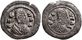 Ezanas, circa 345-380. 3 Argyroi (Silver, 13 mm, 0.98 g, 12 h), pagan types, circa 345-360. ΗZA-NAC Draped bust of Ezanas to right, wearing tight-fitt...