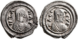 Ezanas, circa 345-380. 3 Argyroi (Silver, 14 mm, 0.95 g, 12 h), pagan types, circa 345-360. ΗZA-NAC Draped bust of Ezanas to right, wearing tight-fitt...