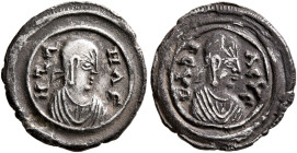 Ezanas, circa 345-380. 3 Argyroi (Silver, 14 mm, 1.00 g, 12 h), pagan types, circa 345-360. ΗZA-NAC Draped bust of Ezanas to right, wearing tight-fitt...