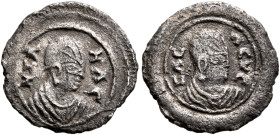 Ezanas, circa 345-380. 3 Argyroi (Silver, 14 mm, 0.94 g, 12 h), pagan types, circa 345-360. ΗZA-NAC Draped bust of Ezanas to right, wearing tight-fitt...
