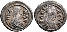 Ezanas, circa 345-380. 3 Argyroi (Silver, 13 mm, 1.10 g, 12 h), pagan types, circa 345-360. ΗZA-NAC Draped bust of Ezanas to right, wearing tight-fitt...