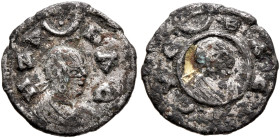 Ezanas, circa 345-380. Argyros (Silver, 12 mm, 0.69 g, 12 h), pagan types, circa 345-360. HZA-NAC Draped bust of Ezanas to right, wearing tight-fittin...
