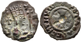 Anonymous, circa 460s-first quarter 6th century. Lepton (Gilt Bronze, 14 mm, 1.04 g, 3 h). CΛ X - Λ-CΛ Draped half-length male bust to right, wearing ...
