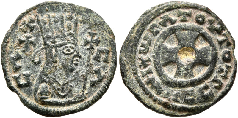 Anonymous, circa 460s-first quarter 6th century. Lepton (Gilt Bronze, 16 mm, 1.4...