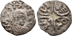 Nezana/Nezool, circa 480s-500. Argyros (Gilt Billon, 15 mm, 0.63 g, 2 h). NEZΛ-NΛ BA Draped bust of Nezana/Nezool to right, wearing tight-fitting head...